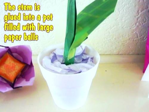 Make an Origami Flower Ball Tree