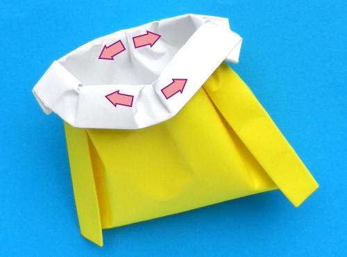 Origami Flower Gift Bag folding