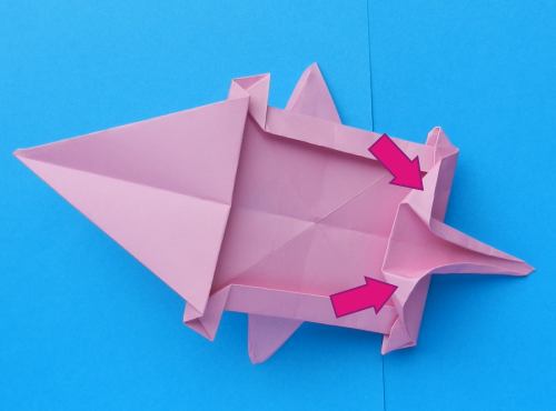 Folding an Origami Flying Pig