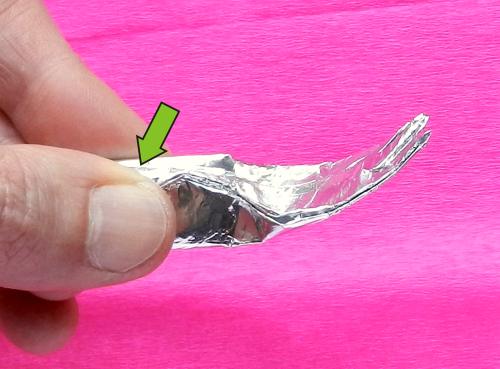 Een vork maken van aluminiumfolie
