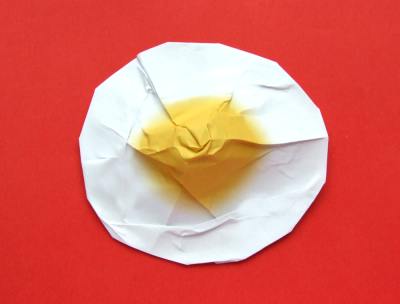 origami gebakken eitje
