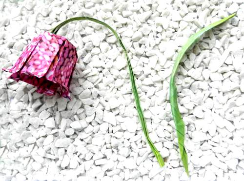 Origami Fritillary flower instructions