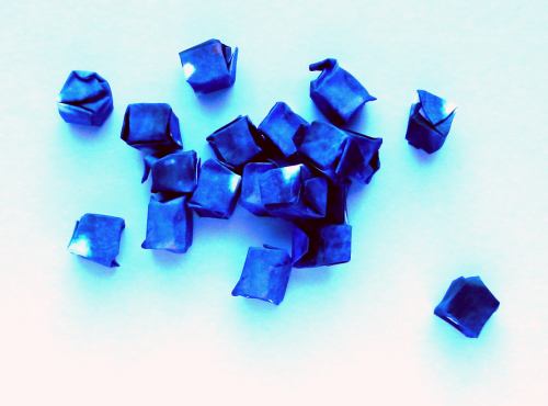 Origami blueberries