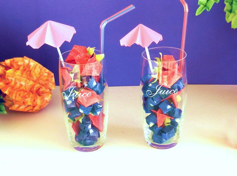 decoratie Fruit Cocktails van papier