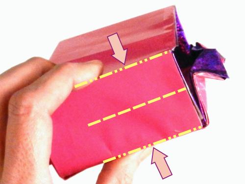 Origami gift bag with bow tutorial