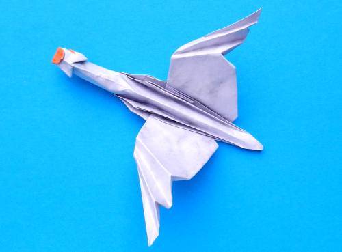 Een Origami gans vouwen