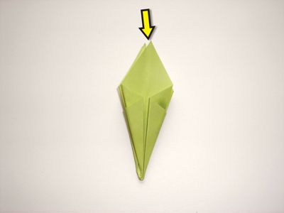 green origami flower