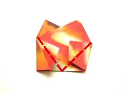 een origami hartje een origami hartje