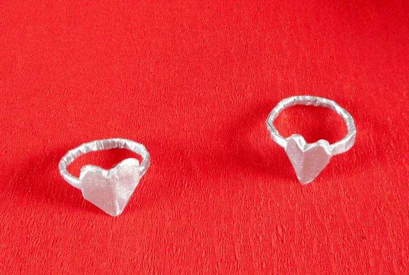 Origami hart ringen