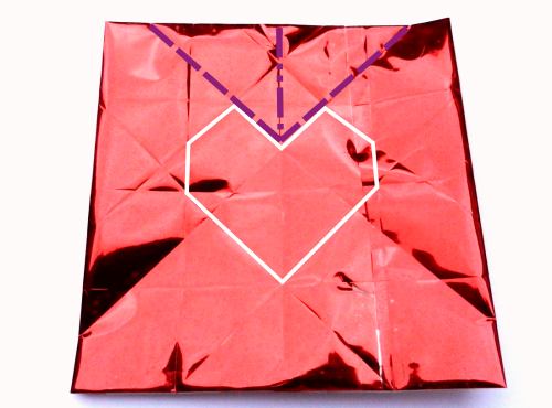 Hartvormig doosje van papier maken