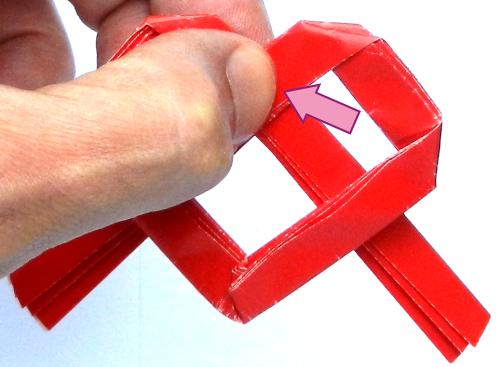 Make a paper Origami Heart Shaped Paper Clip