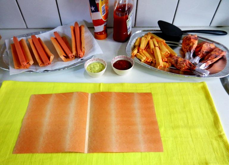 Hotdogs maken van papier