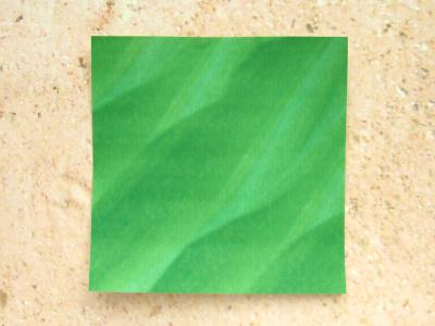 piece of paper for making a large origami leaf