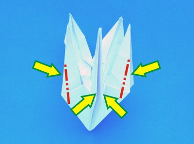 instructions for folding an origami lily with five petals