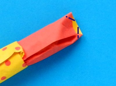 how to fold a red origami lipstick