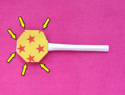 how to fold an origami lollipop
