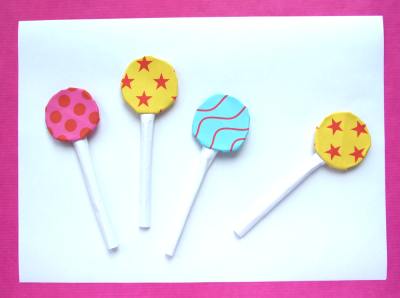 cute and sweet origami lollipops