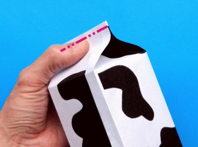 zelf een melkpak met papier knutselen