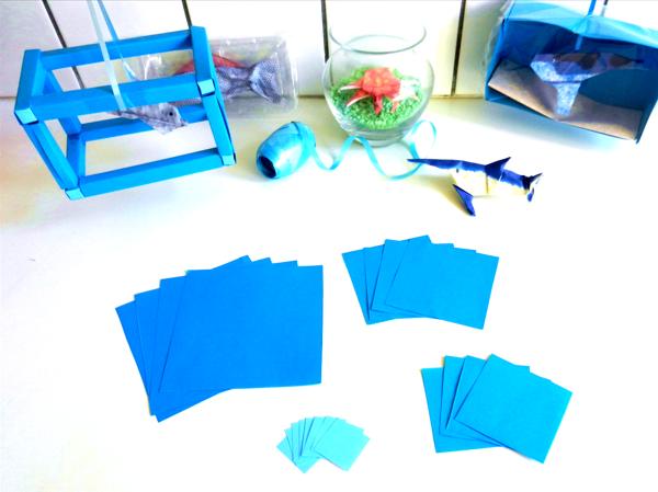 Een aquarium van papier maken