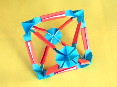 cool modulair origami model van papier