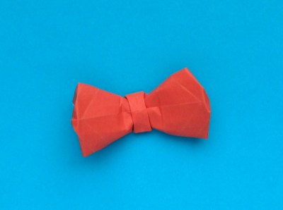 cute red origami bow