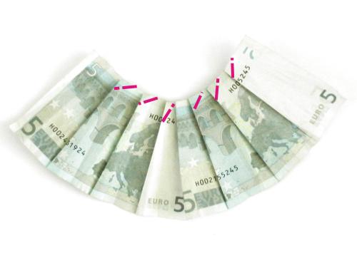 Make a money Origami skirt