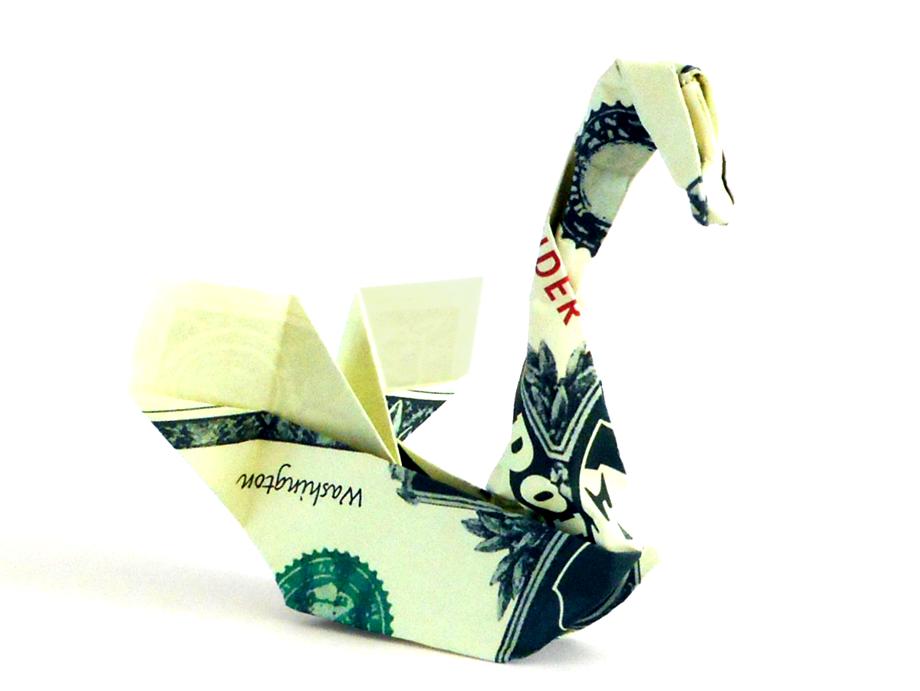 Money Origami Swan