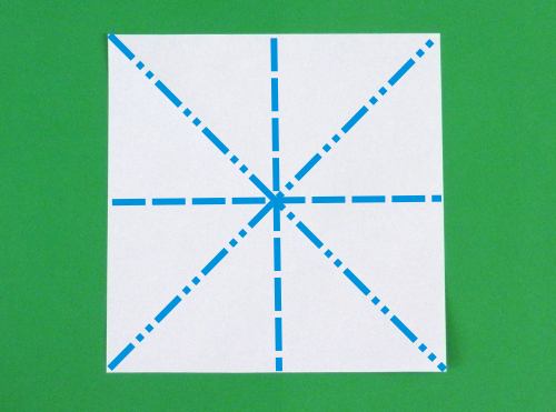 white origami paper for folding a mummy