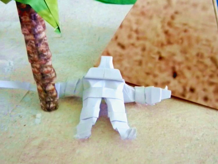 origami mummy in Egypt