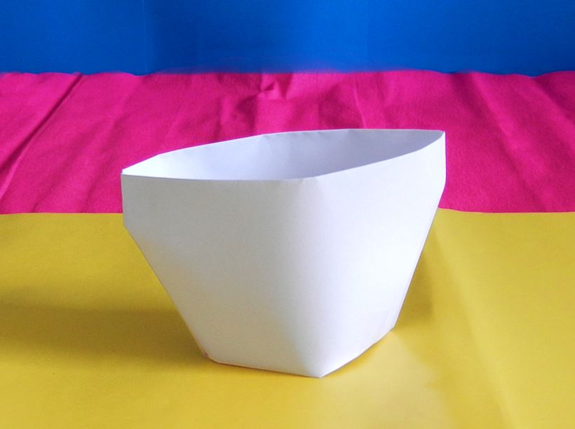 Origami vaas van papier