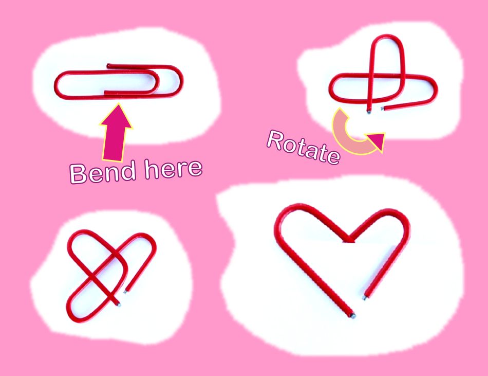 Make a heart shaped paper clip
