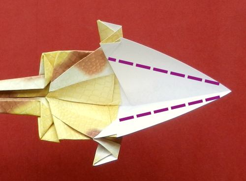 Origami Parasaurolophus diagrams