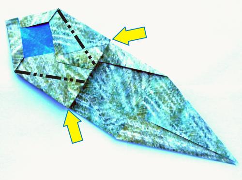 Origami pauwenveer vouwen