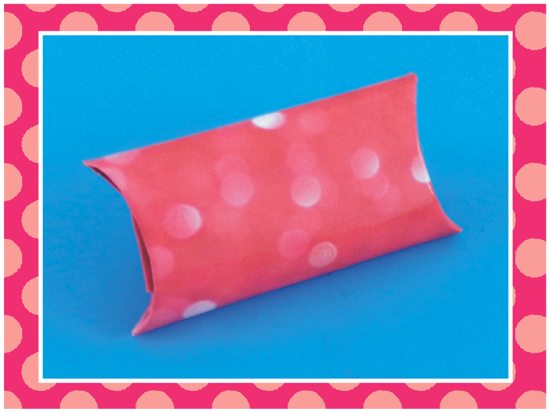 glimmend roze origami doosje van papier