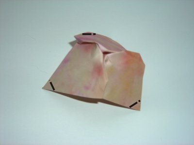 roze origami bloem vouwen