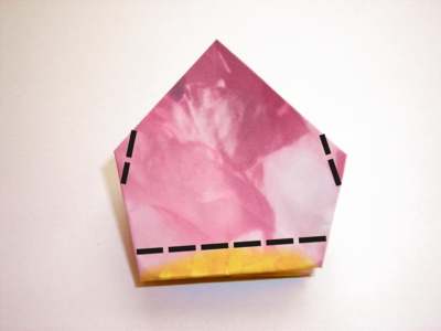 diagrams for a pink origami flower