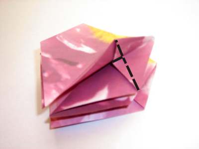 diagrams for a pink origami flower