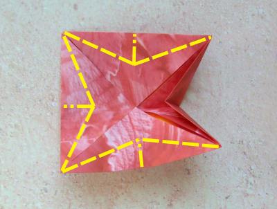 how to fold a pink origami flower