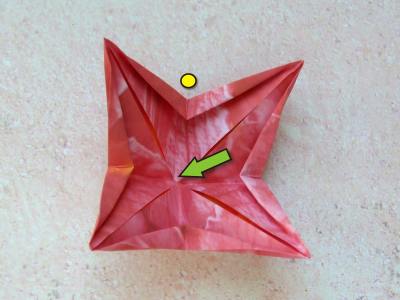 how to fold a pink origami flower