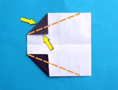 een vliegtuigje van papier vouwen (model mijnenveger)