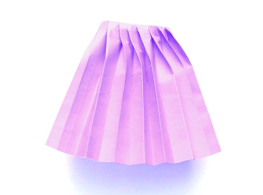 Origami plisse skirt
