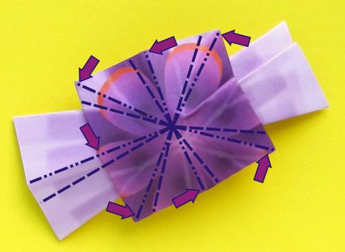 Make a paper Origami poisonous mushroom