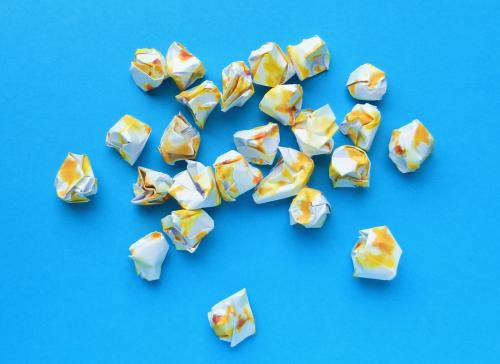 Nep popcorn van papier