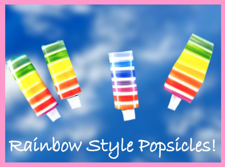 Origami Rainbow Popsicles