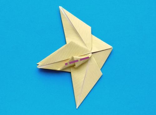origami Pterodactyl step by step folding instructions