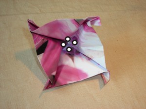 purple origami flower