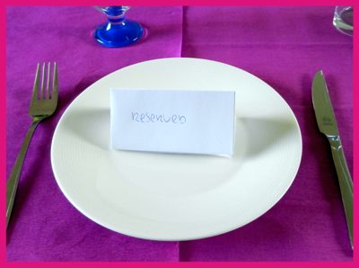 origami reserved place card
