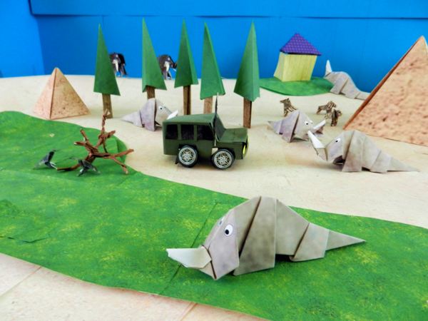 Origami Rhinos