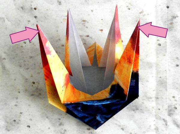 Origami haan vouwen