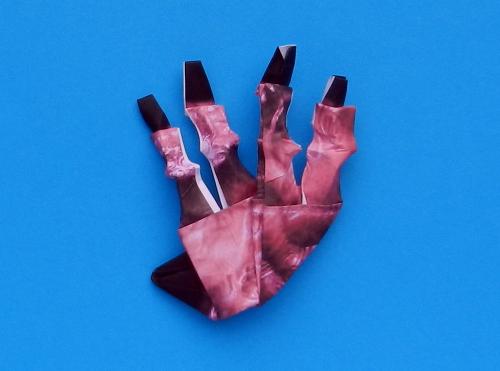 origami bloody hand